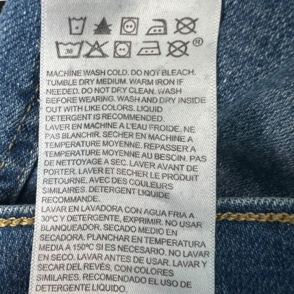 Levi's Strauss High Rise Straight Heritage Distressed Chic Boho Womens Jeans 29 - Picture 11 of 13